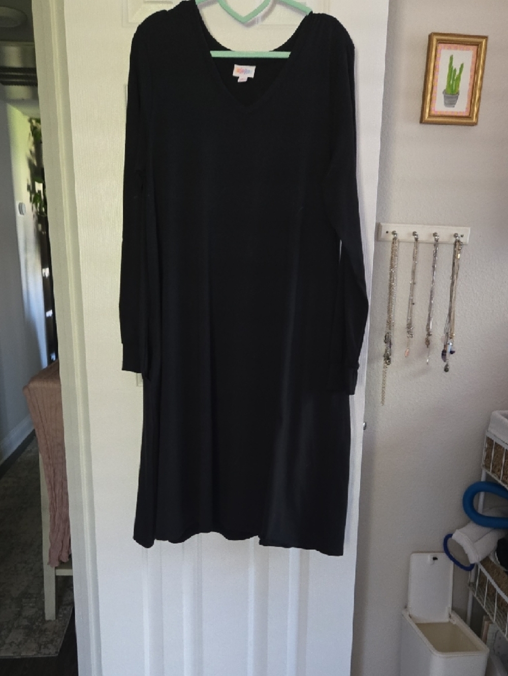 LuLaRoe Emily Long Sleeve Midi Dress- Med - Picture 6 of 10